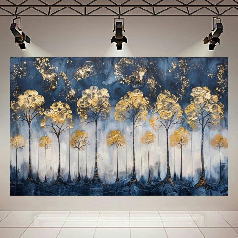 پوستر دیواری طرح نقاشی فانتزی مدل درختان پر برگ کد AR304411