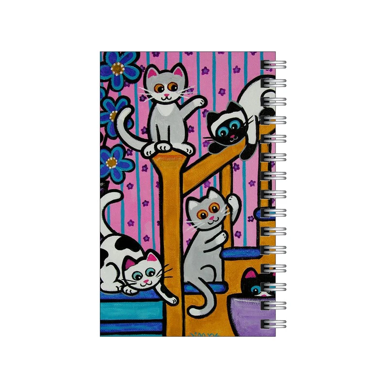 دفترچه یادداشت مدل to do list طرح نردبان و گربه ها کد 3817565