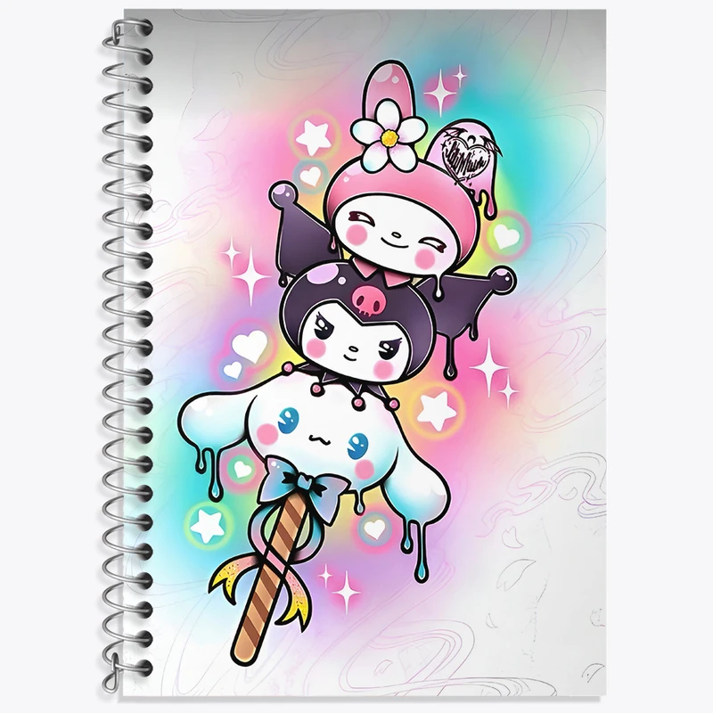 دفتر لغت 50 برگ خندالو طرح کرومی (Kuromi) کد N4513