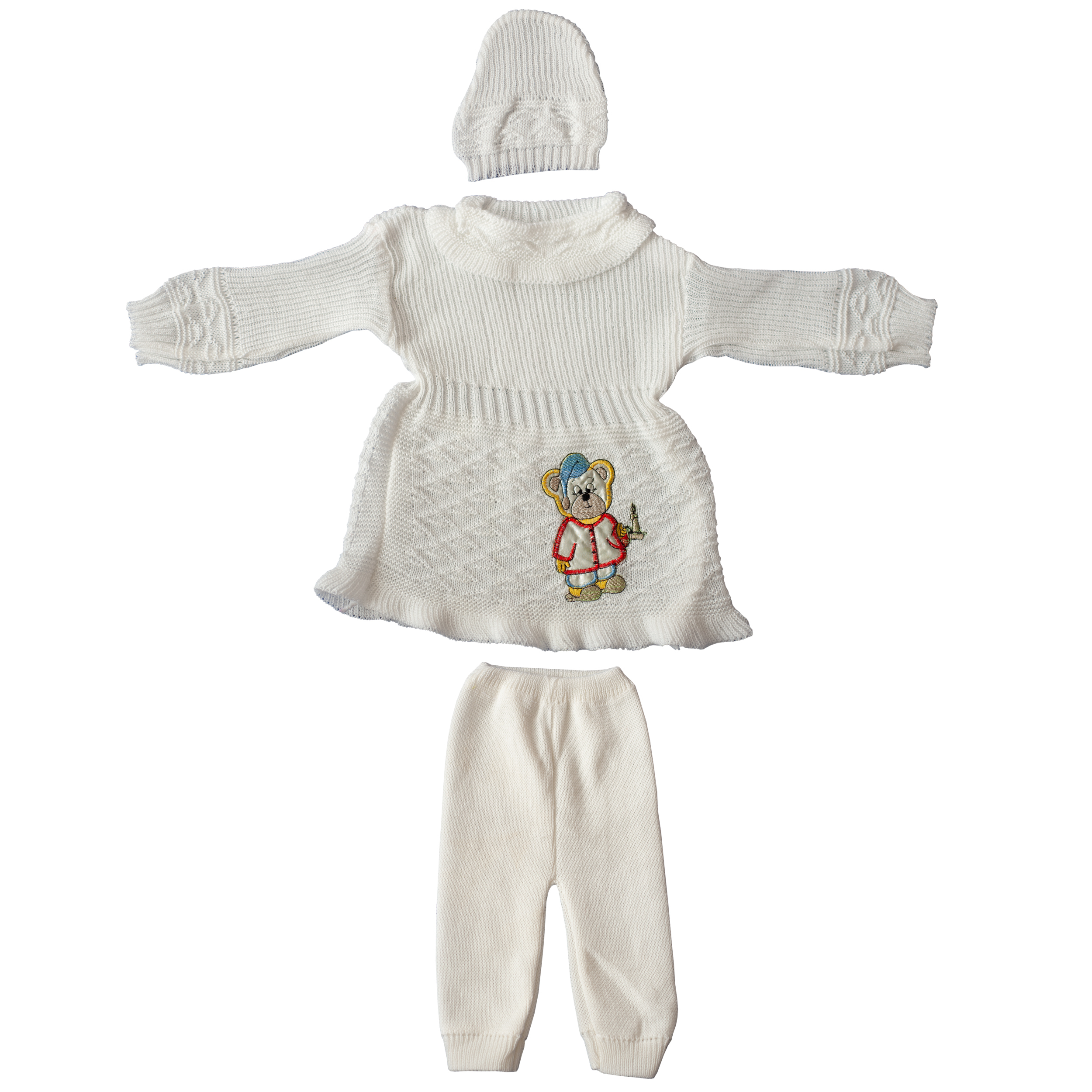 ست 3 تکه لباس بافتنی نوزادی مدل A72