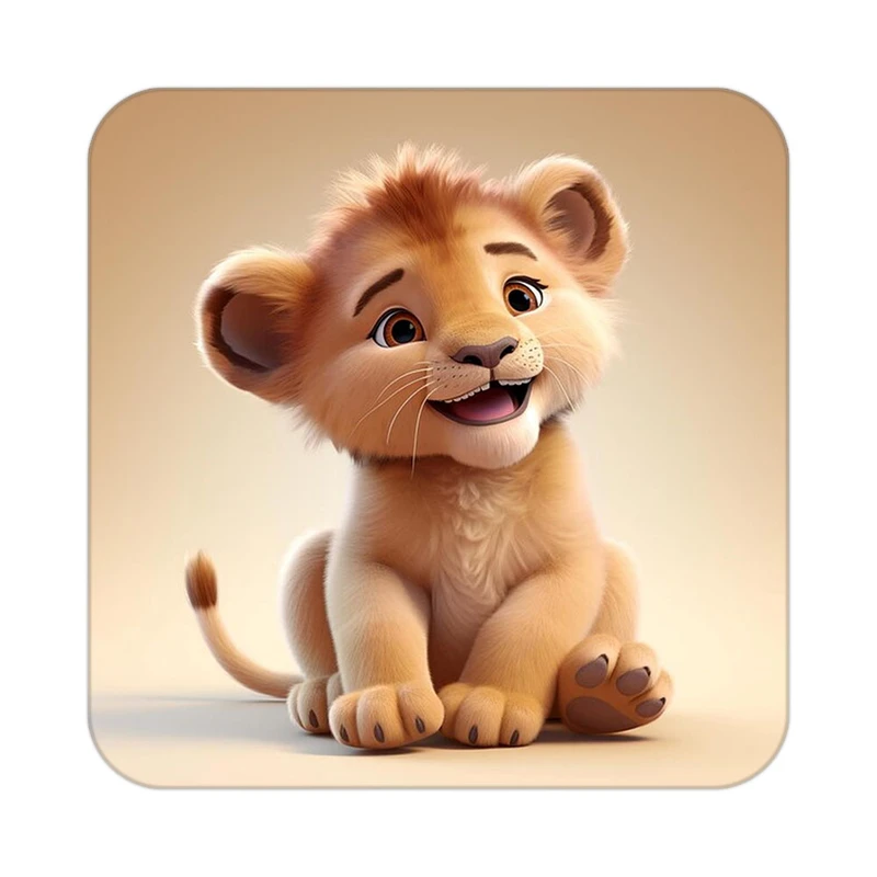 زیر لیوانی کاکتی طرح حیوانات کارتونی مدل mp27259