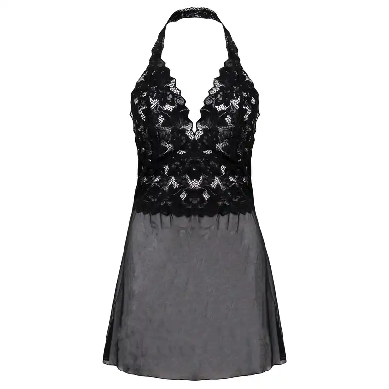 لباس خواب زنانه مدل گیپوری کد  4312-31002 رنگ مشکی