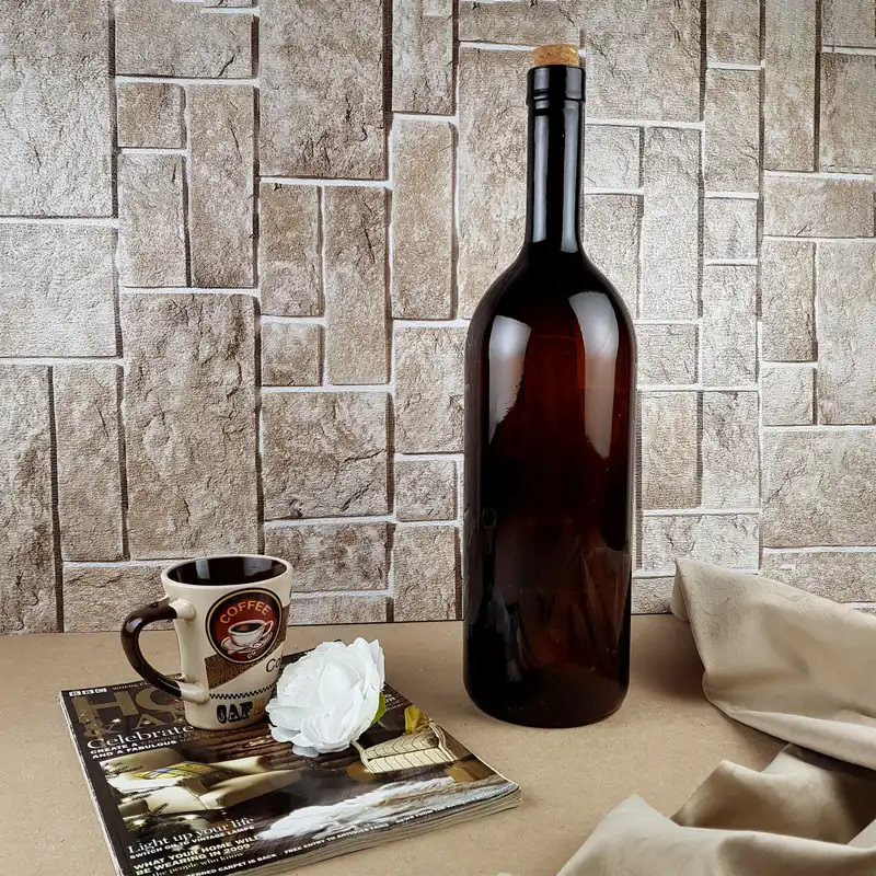 بطری شیشه ای  مدل پنبه حجم 3 لیتر