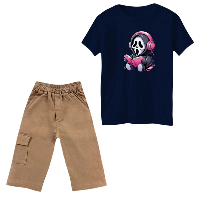 ست تی‌شرت و شلوارک پسرانه مدل روح و موزیک