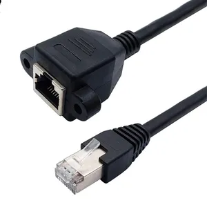 کابل افزایش طول شبکه cat6 مدل قابل پیچ طول ۰.۳ متر