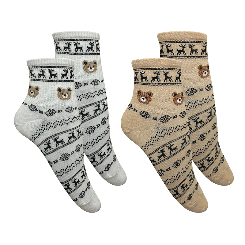 جوراب ساق کوتاه مردانه تن پوش هنگامه مدل سنتی تدی مجموعه 2 عددی