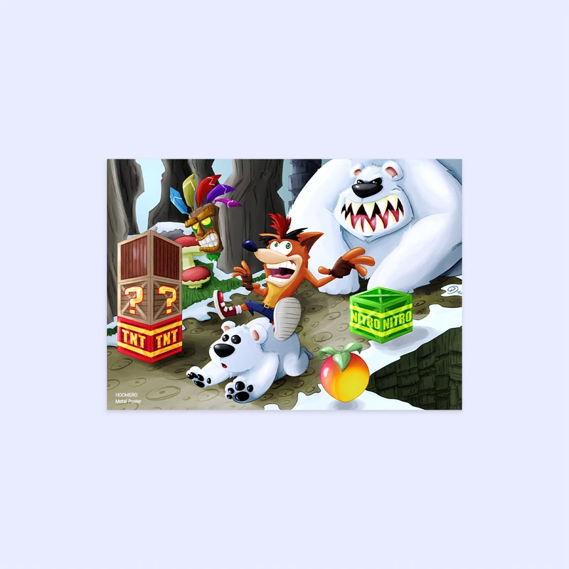 پوستر هومرو مدل فلزی طرح بازی کراش باندیکوت کد PS278