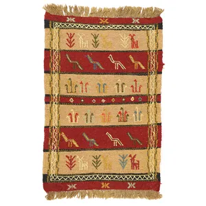 گلیم دستبافت نیم متری مدل خراسان کد 140925