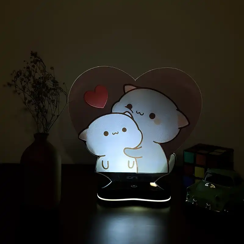 چراغ خواب دیکوماس طرح استیکر گربه های پیچ اند گوما مدل MKD105c