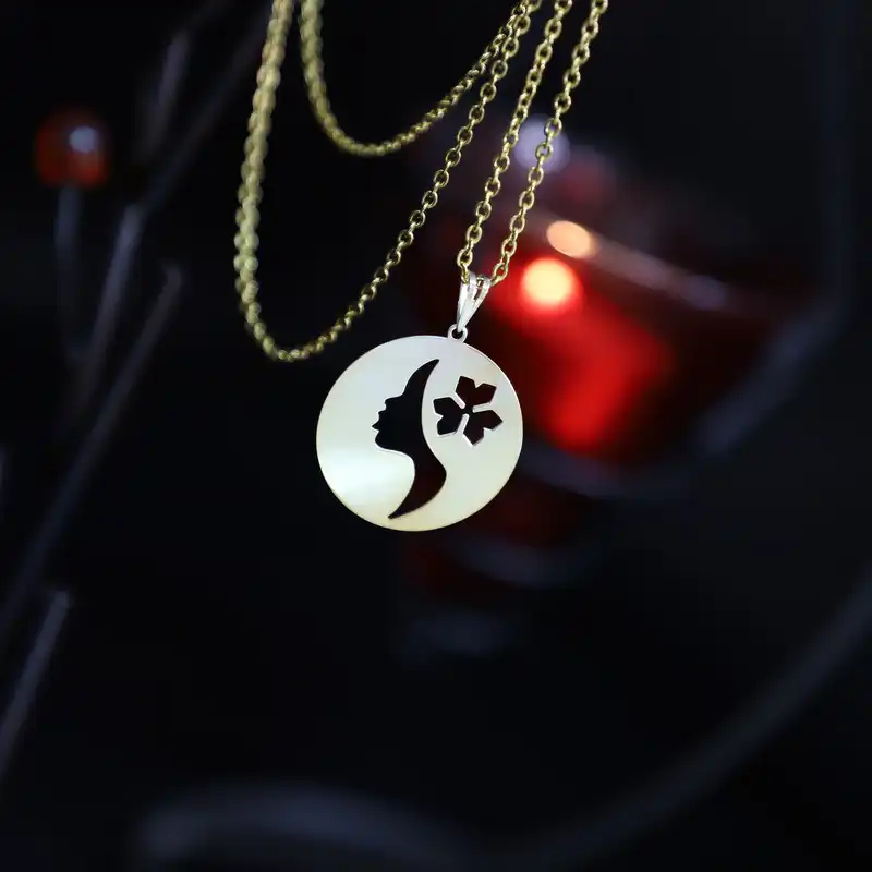 گردنبند طلا 18 عیار زنانه الن نار مدل نيمرخ ELN10075