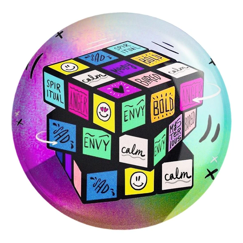 پیکسل خندالو طرح مکعب روبیک کد 27813 مدل بزرگ