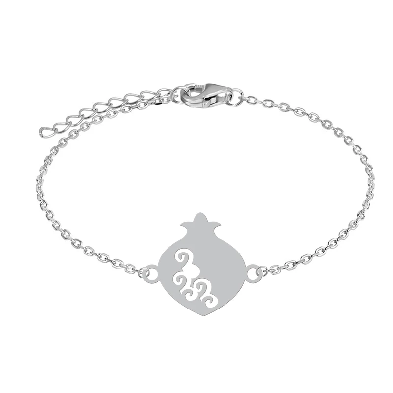 دستبند زنجیری زنانه هایکا طرح انار کد zd.h 364