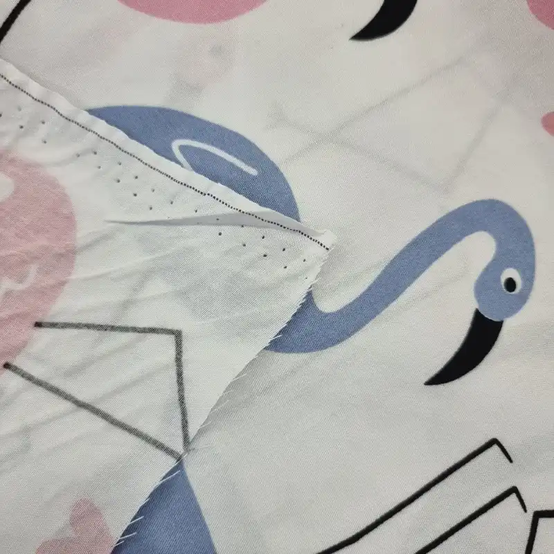 پارچه لباس مدل کودری نخی طرح فلامینگو کد A