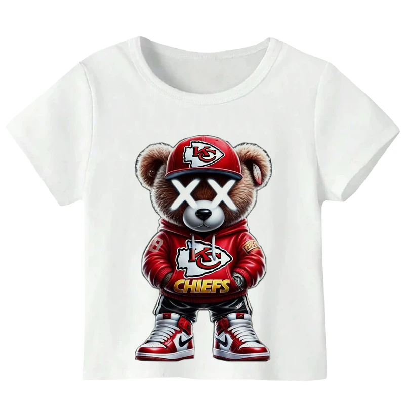 تی‌شرت آستین کوتاه پسرانه مدل W298 طرح خرس