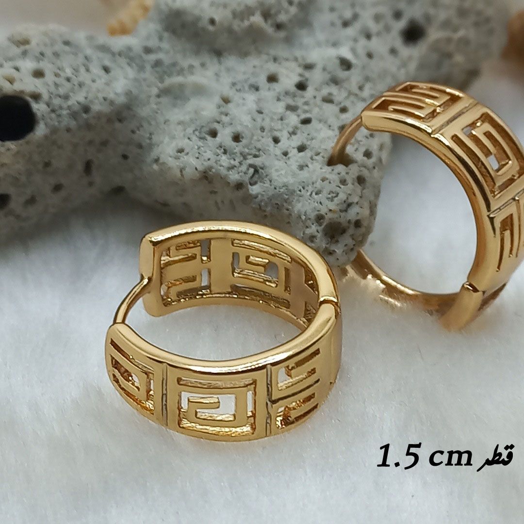 گوشواره زنانه ژوپینگ مدل رینگ کد NN 034 -  - 3