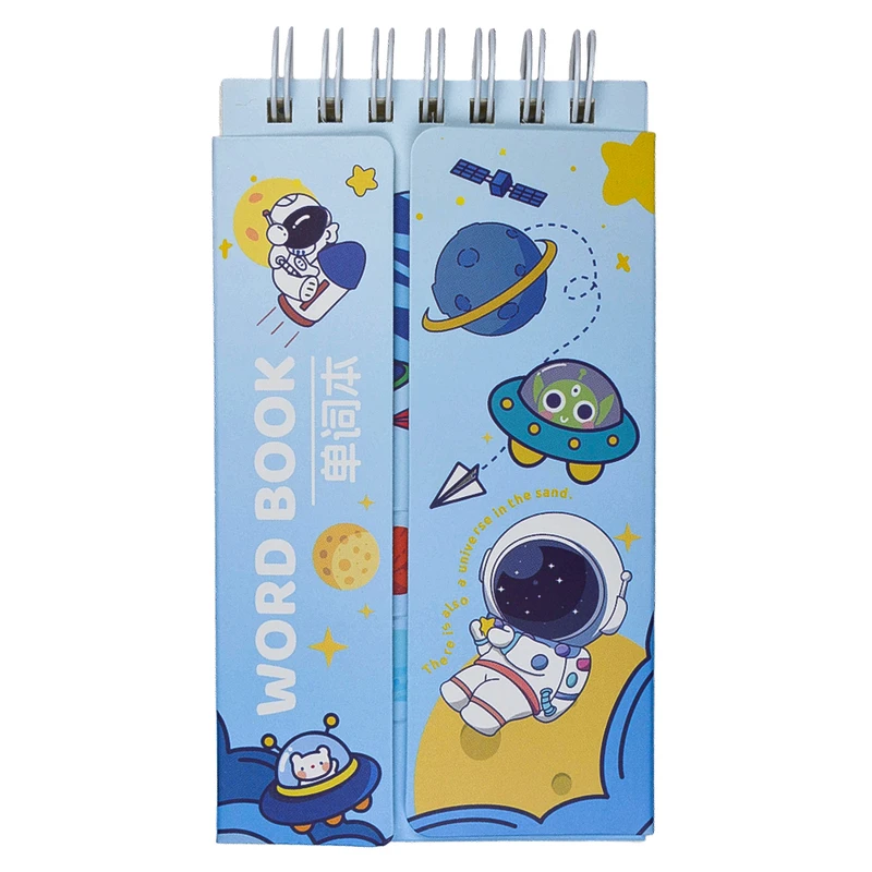 دفترچه لغت 80 برگ مدل MK-1492 طرح فضانورد و سفینه
