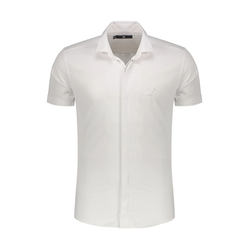 یراهن آستین کوتاه مردانه مدل V 500 رنگ سفید