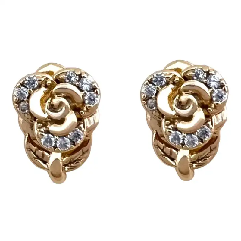 گوشواره زنانه ژوپینگ مدل گل کد E5056