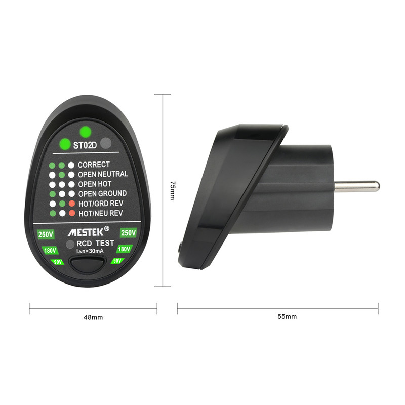 ارت سنج و تستر سوکت هوشمند مستک مدل ST02D