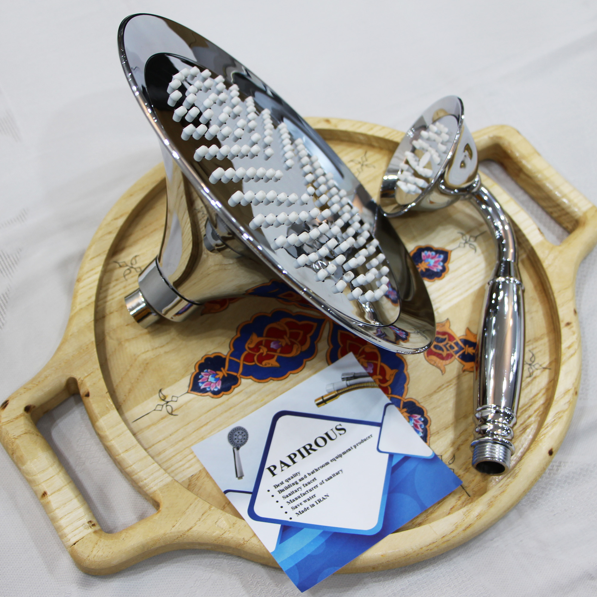 سردوش حمام پاپیروس مدل Geloris مجموعه دو عددی سردوش حمام پاپیروس مدل Geloris مجموعه دو عددی