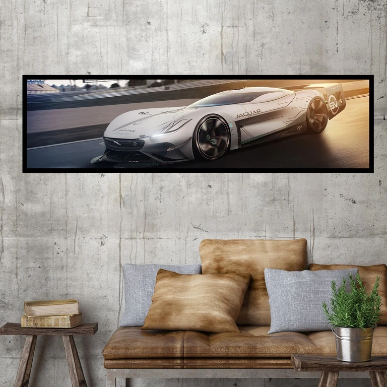 تابلو بکلیت طرح اتومبیل ماشین جگوار مدل کشیده B-7866