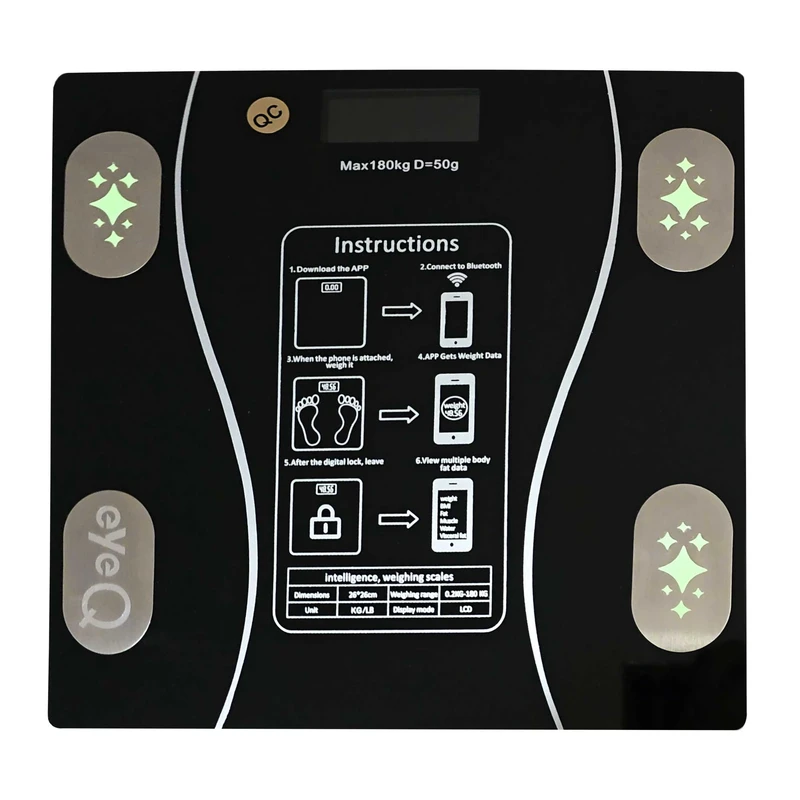 ترازو هوشمند آی کیو مدل robot کد ai-v15 دارای بلوتوث با دقت 50 گرم