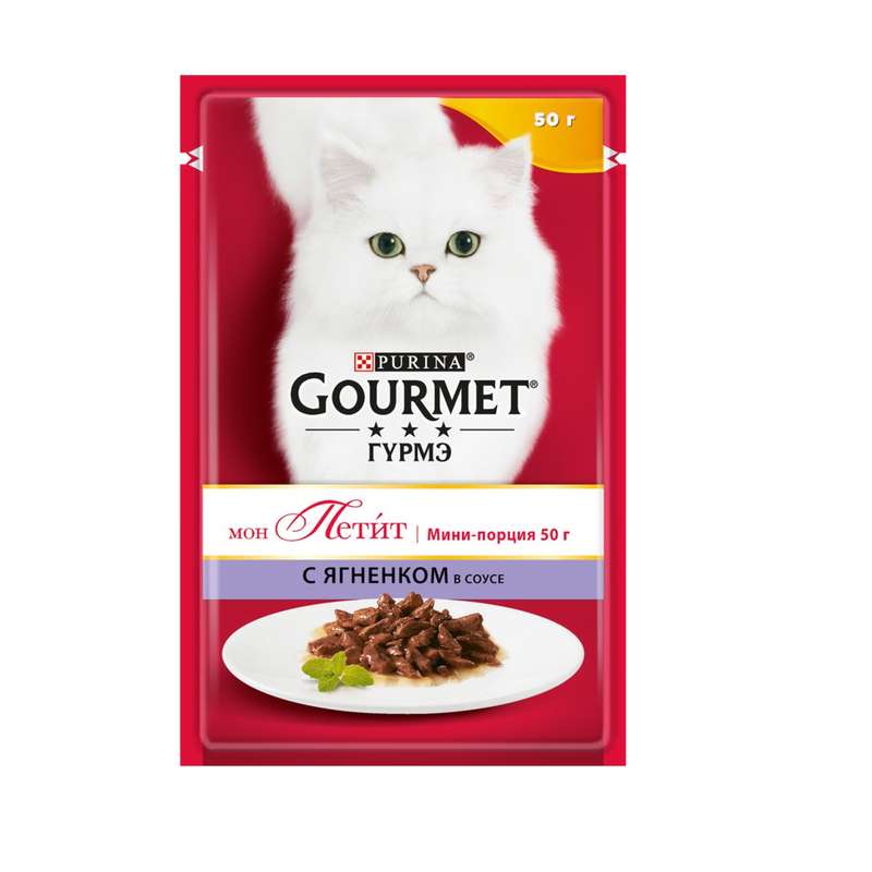 غذای پوچ گربه گورمت مدا گوشت بره وزن 50 گرم