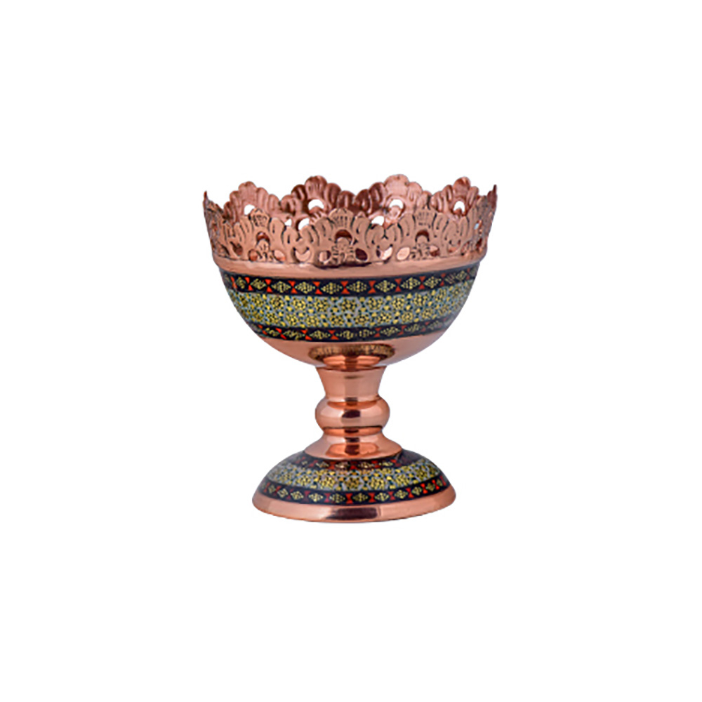 آجیل خوری مسی خاتم کاری مدل 11 کد K062
