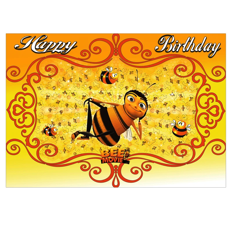 بنر تولد مسترتم طرح زنبور پلاس