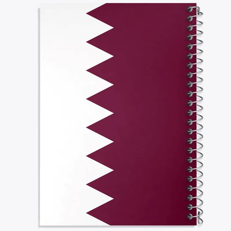 دفتر مشق 100 برگ خندالو طرح پرچم قطر کد 20429