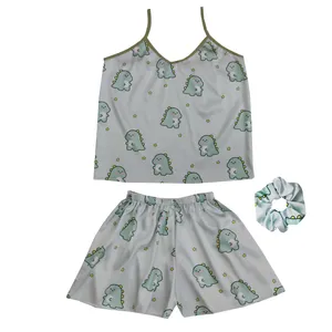 لباس خواب زنانه مدل دایناسور 66 به همراه کش مو