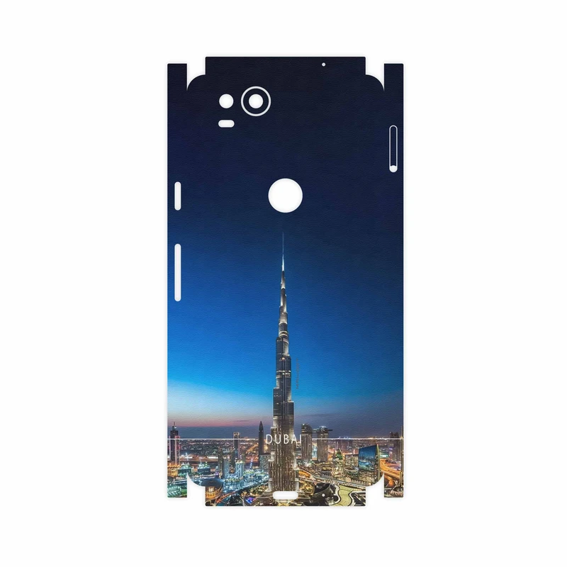 برچسب پوششی ماهوت مدل Dubai City-FullSkin مناسب برای گوشی موبایل گوگل Pixel 2