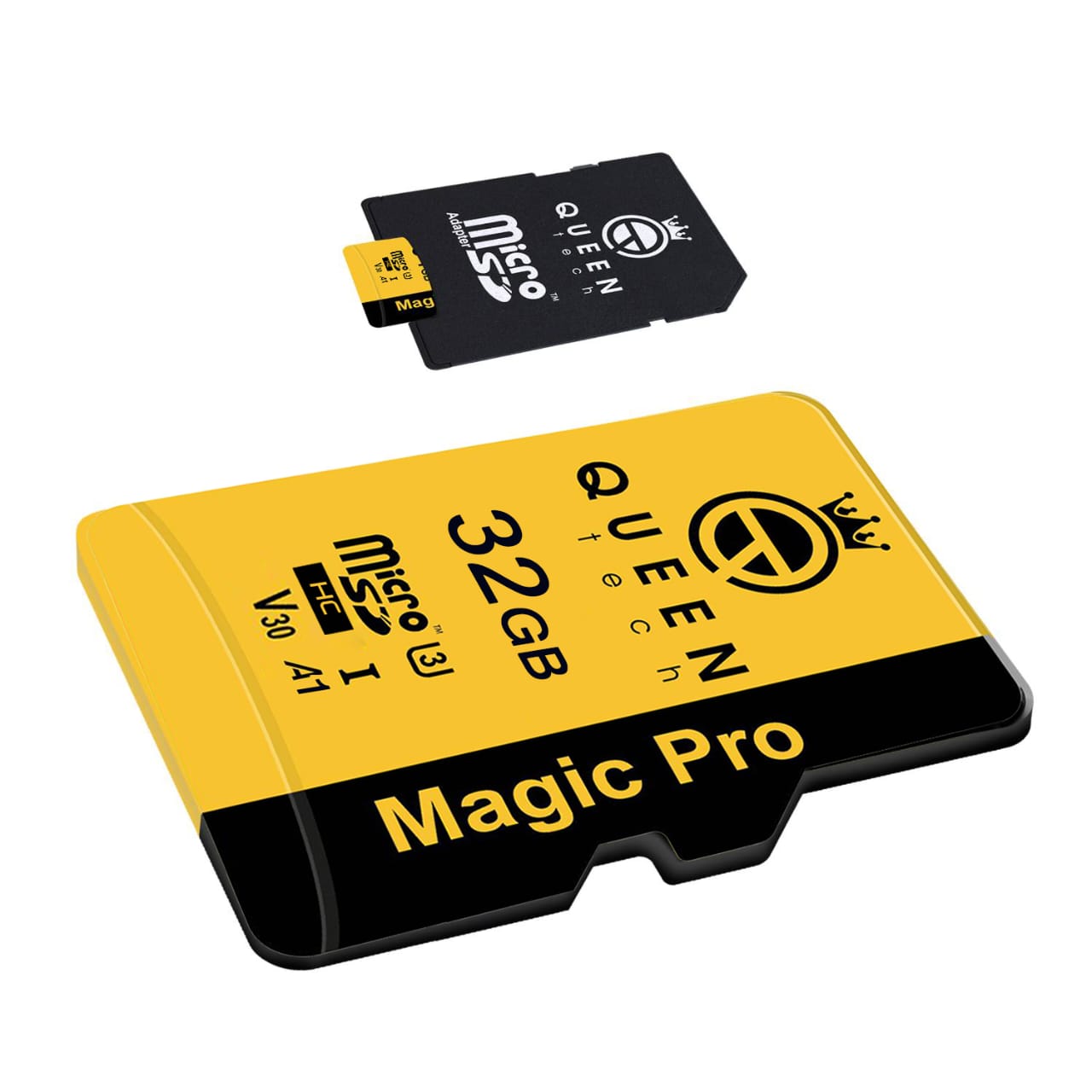 کارت حافظه Micro SD HC کوئین تک مدل A2-V30-633X کلاس 10 استاندارد UHS-l U3 سرعت 95mbps ظرفیت 32 گیگابایت به همراه آداپتور SD