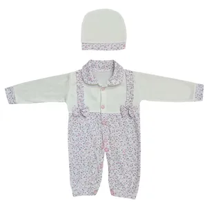 ست سرهمی و کلاه نوزادی دخترانه کد msa-19