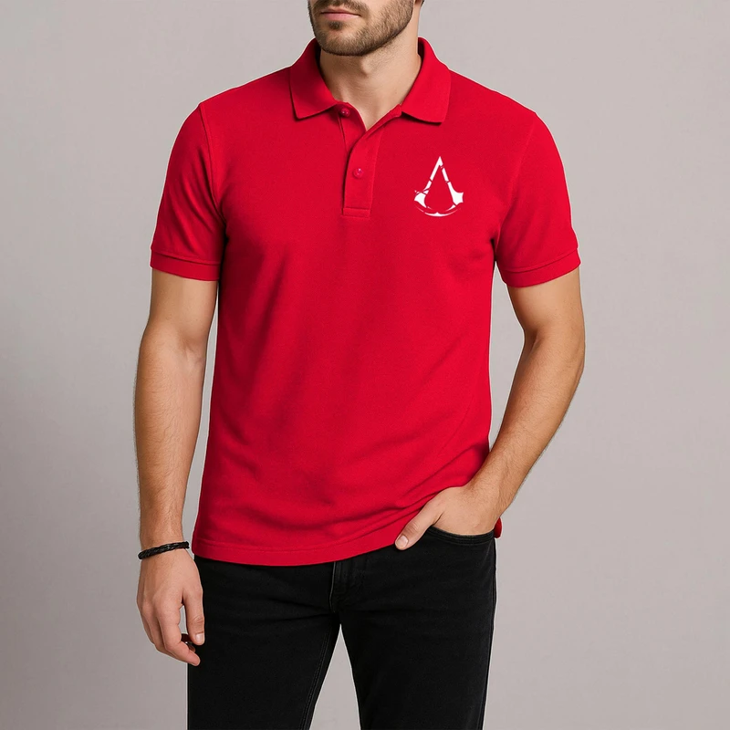 پولوشرت آستین کوتاه مردانه مدل X359 رنگ قرمز