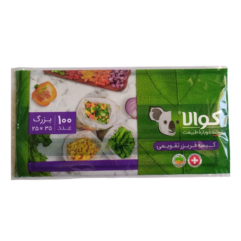 کیسه فریزر کوالا مدل تقویمی بزرگ F100 بسته 100 عددی
