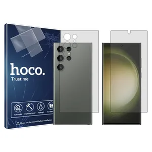 Hoco clear HyGEL model screen protector suitable for Samsung Galaxy S 23 Ultra mobile phone along with the back protector