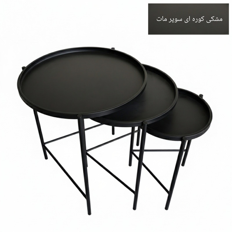 میز عسلی گرد مدل JM4 مجموعه سه عددی