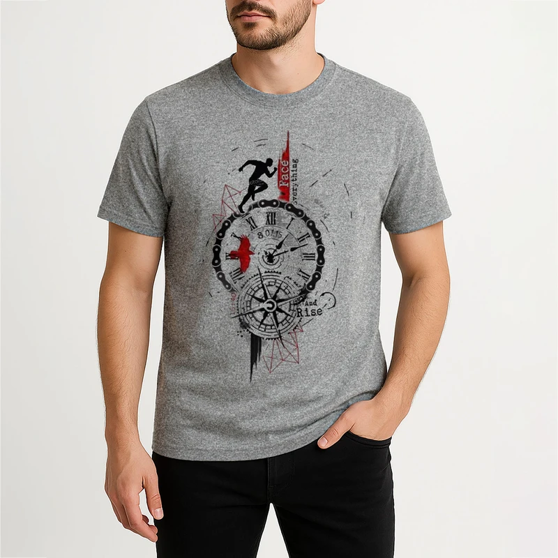 تیشرت آستین کوتاه مردانه مدل ساعت W818