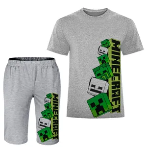 ست تی شرت و شلوارک مردانه مدل ماینکرفت A182
