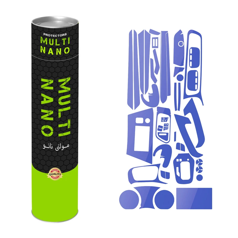 برچسب محافظ مانیتور و کنسول خودرو مولتی نانو مدل X-F1T مناسب برای تارا اتومات مجموعه 34 عددی