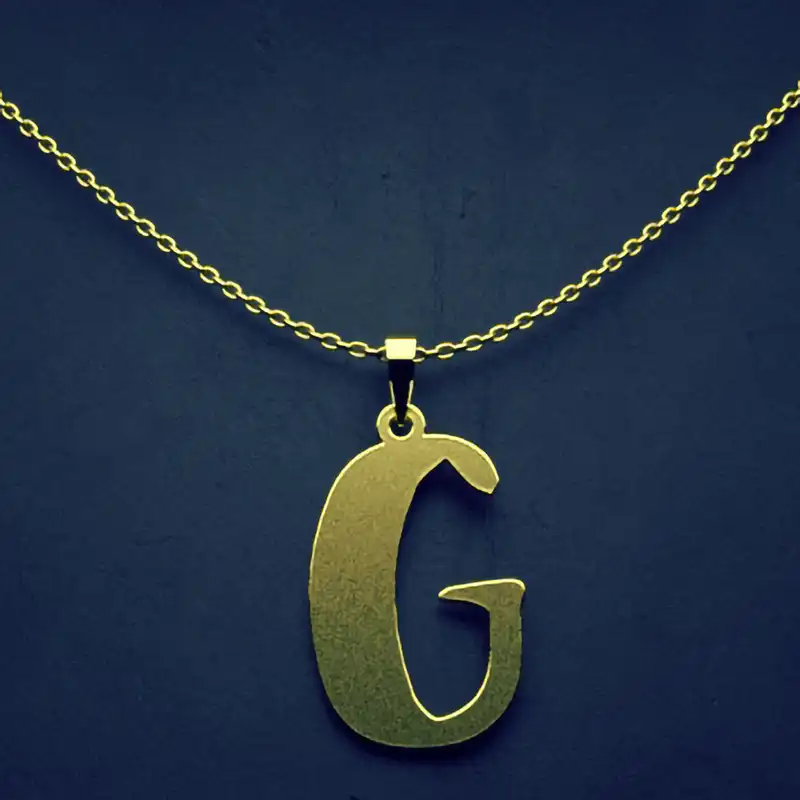 گردنبند طلا 18 عیار زنانه مدوپد مدل حرف G کد H2-1-1113