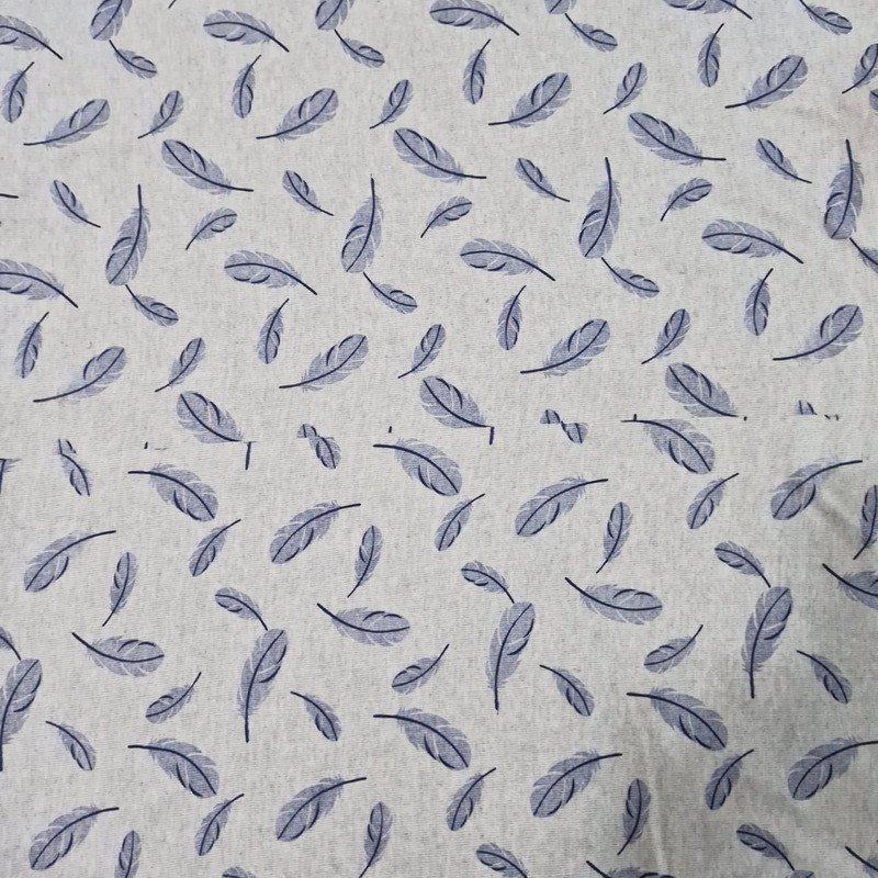 پارچه لباس عرض ۱.۲۲ متر مدل نخ پنبه طرح برگ رنگ طوسی