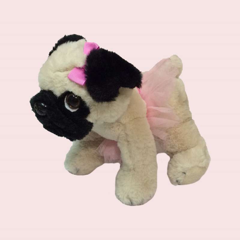 عروسک طرح سگ پاگ مدل Balearian Pug کد SZ9/620 طول 24 سانتیمتر عروسک طرح سگ پاگ مدل Balearian Pug کد SZ9/620 طول 24 سانتیمتر