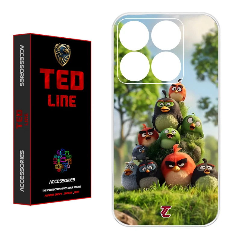 کاور تد لاین طرح پرنده خشمگین کد 1132 مناسب برای گوشی موبایل شیائومی Mi 14T / 14T Pro