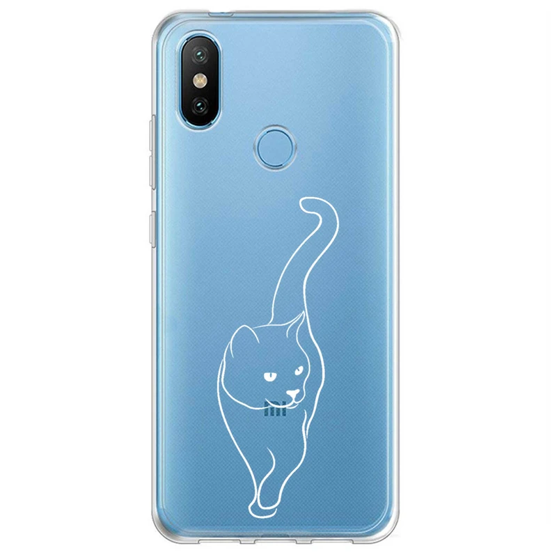 کاور مگافون طرح گربه مدل C60-W مناسب برای گوشی موبایل شیائومی Redmi 6 Pro / Mi A2 Lite