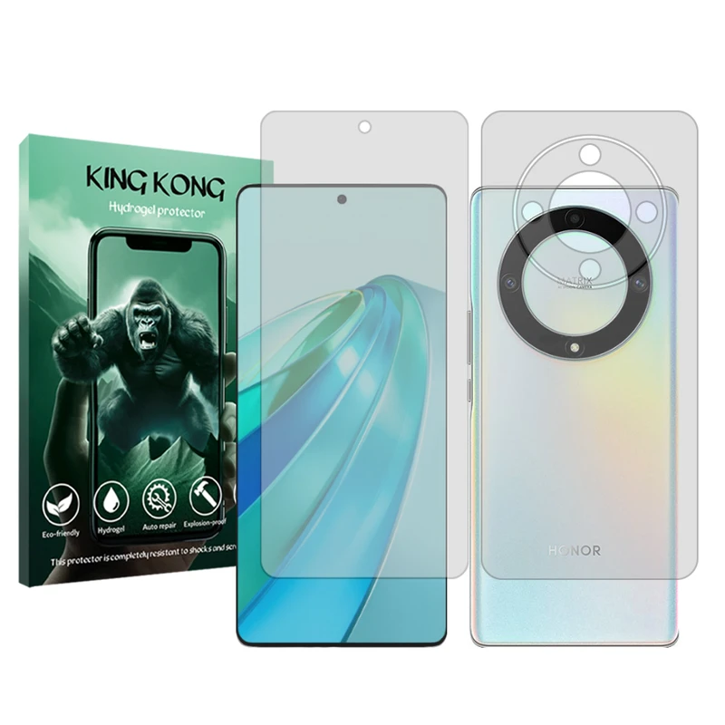 محافظ صفحه نمایش شفاف کینگ کونگ مدل Tough مناسب برای گوشی موبایل آنر X9a به همراه محافظ پشت گوشی