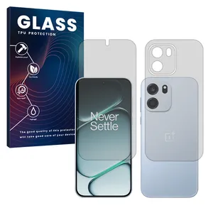 Glass Transparent Hydrogel Screen Protector for OnePlus Turbo 6V mobile phone along with the back protector
