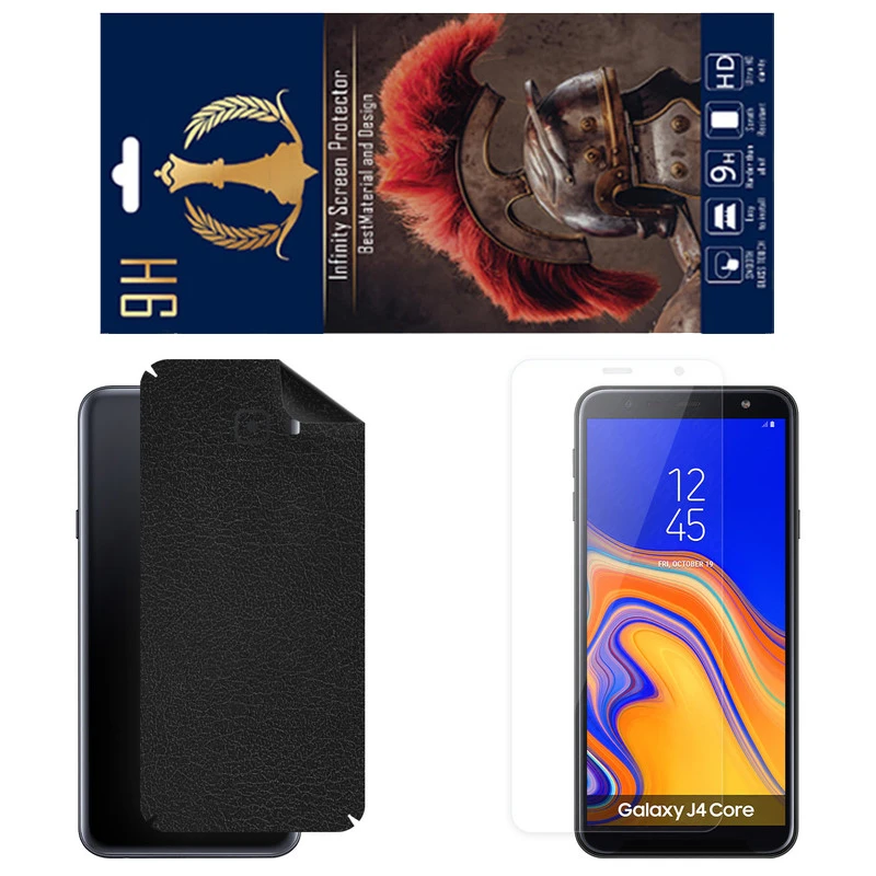 برچسب پوششی اینفینیتی مدل CH مناسب برای گوشی موبایل سامسونگ Galaxy J4 Core به همراه محافظ صفحه نمایش