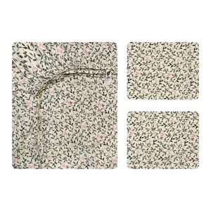 سرویس ملحفه آدنو مدل پونه کد CH112 دونفره 3 تکه